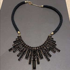 Black statement necklace
